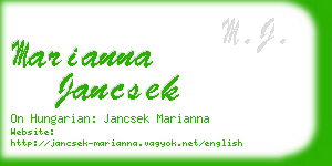 marianna jancsek business card